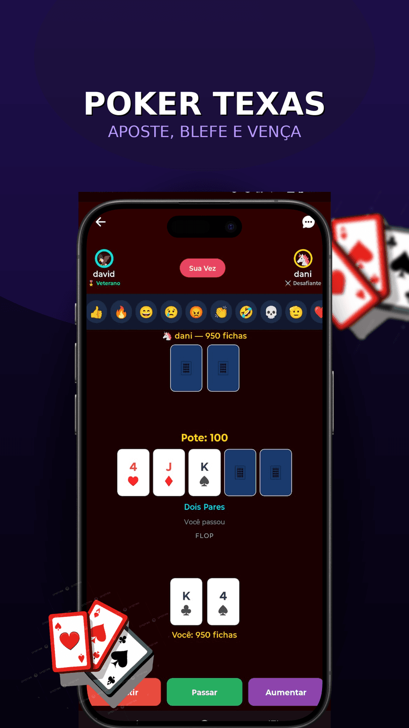 Poker Texas Hold'em no Batalha de Mesa